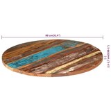  Okrogla mizna plošča 80 cm 25-27 mm trpredelan les | Shoptok.si