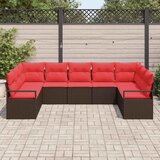  Set sofe 7 kom. Smeđa poliratan 289 x 122 x 85 cm | shoptok.hr