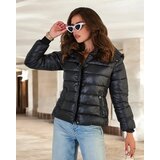 Resti Black women's quilted jacket with hood | Shoptok.si