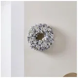 428206 - Veštački cvetni venac SOLVANG, prečnik 35 cm, plave boje