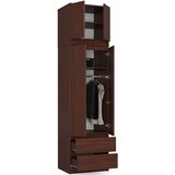 AKORD Garderobna Omara Z Nadgradnjo, 2 Vrata In 2 Predala, Wenge, (5000331674) | Shoptok.si