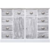 Maison Chic Komoda - Predalnik z 10 predali siva 113x30x79 cm les, (21721667) | Shoptok.si