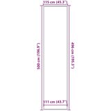  Otirač prugasti crni i sivi 115 x 500 cm | shoptok.hr