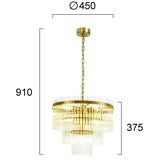  Luster na lancu SABRINA 7xE14/40W/230V zlatni | Eponuda.com