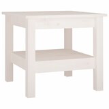 Furnova Klubska mizica bela 45x45x40 cm trdna borovina, (21915337) | Shoptok.si
