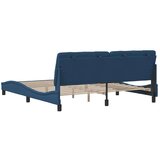  Posteljni okvir brez vzmetnice moder 180x200 cm blago | Shoptok.si