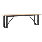  Stolić za kavu O-oblika 160x40x45cm borovina i čelik | Eponuda.com