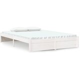 Furnova Posteljni okvir bel iz trdnega lesa 135x190 cm, (21936076) | Shoptok.si