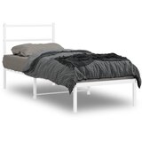  Metalni okvir krevet bez madraca s uzglavljem bijeli 75x190 cm | shoptok.hr