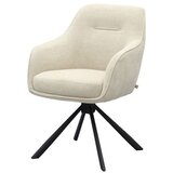 Unique Furniture Krem podstavljena blagovaonska stolica s naslonima za ruke Avola – | shoptok.hr