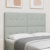  LED glava kreveta s LED trakama Svijetlo siva 160 cm Baršun | shoptok.hr