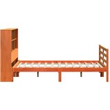 vidaXL Krevet s regalom za knjige bez madraca 140x190 cm masivno drvo | shoptok.hr