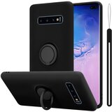 Cadorabo Ohišje, združljiv s Samsungom v tekoči črni barvi - zaščitni pokrov iz fleksibilnega silikona TPU z obročem, (20582982) Cene