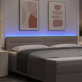  LED glava kreveta s LED trakama Sivo-smeđa 200 cm tkanina | Eponuda.com