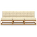 Maison Chic Vrtni kavč - Sofa - Kanape trosed z blazinami trdna borovina, (21726489) Cene