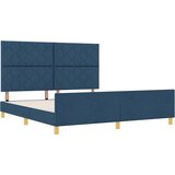 Krevetna konstrukcija s uzglavljem Plava 180 x 200 cm tkanina | shoptok.hr