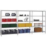 eurokraft pro Privijačeni regal, lahka izvedba, pocinkan, višina regala 2000 mm, širina police 1300 mm, globina 800 mm, priključni regal | Shoptok.si