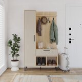 Marckeric Kremno bel/v naravni barvi set za hodnik v hrastovem dekorju 108x195x35 cm Heidy – | Shoptok.si