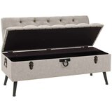 vidaXL klupa za pohranu s naslonom 110 cm krem od tkanine | shoptok.hr