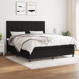 The Living Store Box spring postelja z vzmetnico črna 160x200 cm blago - Box Spring Postelja, (21503534) Cene
