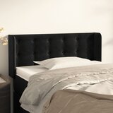  Uzglavlje s ušima crno 103x16x78/88 cm baršunasto | shoptok.hr