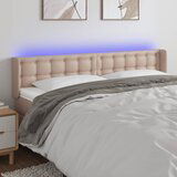vidaXL LED uzglavlje boja cappuccina 203x16x78/88 cm od umjetne kože Cijene