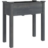 Maison Chic korito - Lonček za rože s podlogo sive barve 71x37x76 cm trden les jelke, (22057431) Cene
