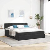 vidaXL Okvir kreveta s madracima crni 160x200cm baršunasti | shoptok.hr