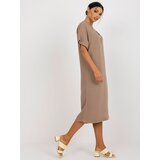 Och Bella Dress-TW-SK-BE-AZ101.40P-dark beige | Shoptok.si