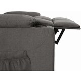  Naslanjač iz temno sivega blaga, (20701951) | Shoptok.si