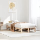 vidaXL Posteljni okvir brez vzmetnice 100x200 cm trdna borovina Cene