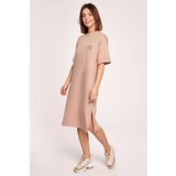 BeWear Ženska haljina B194 smeđa | pink Cene