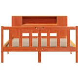 vidaXL Krevet s regalom za knjige bez madraca 135 x 190 cm od borovine | shoptok.hr