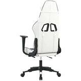  Igralni stol z oporo za noge belo in črno umetno usnje, (21152339) | Shoptok.si