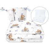 MimiNu posteljina za dječji krevetić 5-dijelni set Medvjedić snovi plavi | shoptok.hr