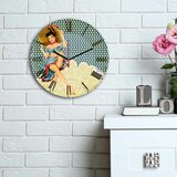 Wallity 3030MS-092 multicolor decorative mdf clock cene