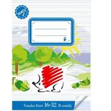 ICO süni zvezek s črtastimi listi A5 16-32 za 2. razred, pripravljen za šolo | Shoptok.si