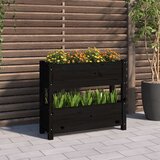 vidaXL Sadilica crna 77x25x66 cm od masivne borovine cijene