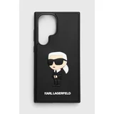 Karl Lagerfeld Etui za telefon S24 Ultra S928 črna barva, KLHCS24L3DRKINK
