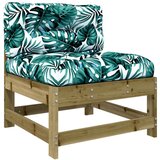 vidaXL Srednja sofa od impregnirane borovine s jastucima | shoptok.hr
