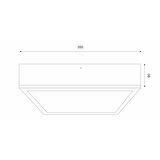  plafonsko svetlo oak square 4xE27/15W/230V 39x39 cm hrast/crna | Eponuda.com