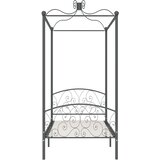  Okvir za krevet s nadstrešnicom sivi metalni 90 x 200 cm | shoptok.hr