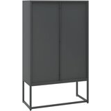  Visoka komoda antracit 80 x 35 x 135 cm čelična | shoptok.hr