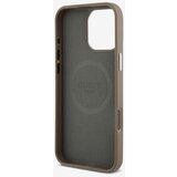 Guess PU Grained Triangle Logo Zadní Kryt pro iPhone 16 Pro Max Brown Ovitek za telefon Vijolična | Shoptok.si