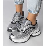 Gemre Silver sporty sneakers on chunky sole Aries | Shoptok.si