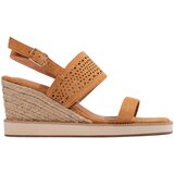 Shelvt Brown women's wedge sandals | shoptok.hr