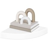  Plutajuće kutne police 4 kom. visoki sjaj bijele 25x25x3,8 cm MDF | shoptok.hr
