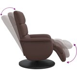  Naslonjač od umjetne kože s osloncem za noge smeđi | shoptok.hr