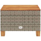  Vrtni stol sivi 55 x 55 x 36 cm od poliratana i bagremovog drva | shoptok.hr