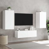  Zidni TV ormarić s LED svjetlima bijeli 40,5 x 35 x 80 cm | Eponuda.ba